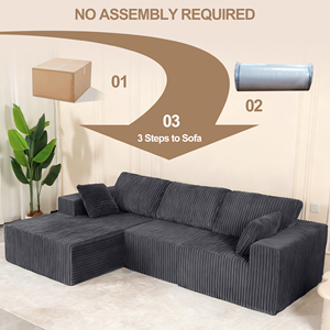 <b>Convertible</b> Sofa <b>Bed</b> Set PolyesterDeep Seat Comfy Loveseat No Assembly Required Modern Design for Apartment Hotel Living - Product Image 6