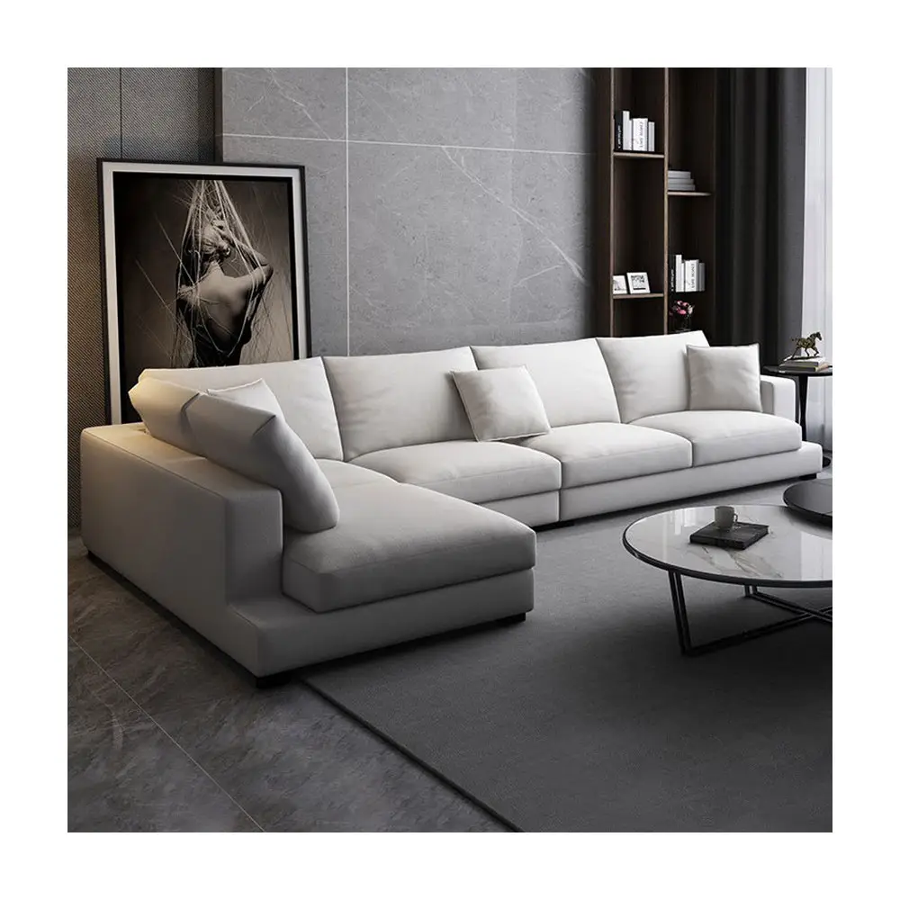 Modern Microfiber Fabric Sofa set furniture Full Removable Corner Combination Living Room Sofas