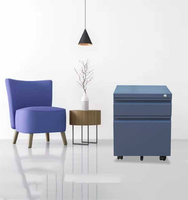 Armoires d'archives en acier personnalisables en gros, meuble de rangement mobile à 2 tiroirs, armoire à outils, mobilier de bureau durable et peu encombrant