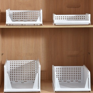 OWNSWING <strong>Stackable</strong> Foldable <strong>Wardrobe</strong> <strong>Storage</strong> Organizer Plastic White <strong>Wardrobe</strong> Shelves Box Clothes Drawer <strong>Storage</strong> for Home - Product Image 4