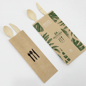 Disposable Brown Kraft Paper Bags Party Fork <b>Knife</b> Spoon Storage Bags Utensil Paper Pockets for Cutlery - Product Image 3