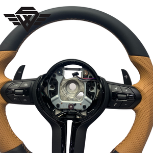 Volante Deportivo Personalizado de Fábrica, Completamente en Cuero, Compatible con <span class=keywords><strong>BMW</strong></span> M3 M5 M6 F20 F10 G38 E90 <span class=keywords><strong>320</strong></span>, Calidad Superior - Product Image 4