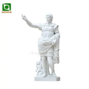 Estatua de mármol tallado a mano, estatua del Emperor romano, Julius, Caesar, Augusto