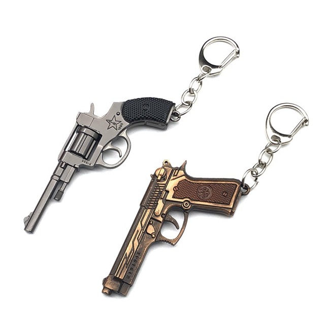 Key Ring Pendant Ak47 Desert Eagle Gun Mold Weapon Alloy Keychain Key Chain Gifts Car Custom Metal Logo Keychain