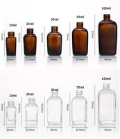 Vente en gros Vaporisateur en verre vide Square10-100ml personnalisé ambré pour emballage de fond de teint parfum cosmétique