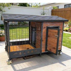 <span class=keywords><strong>Maison</strong></span> pour chat d'extérieur moderne en PVC pliable avec éléments en bois - Sans entretien pour les détails d'angle et l'utilisation en salon - Product Image 4