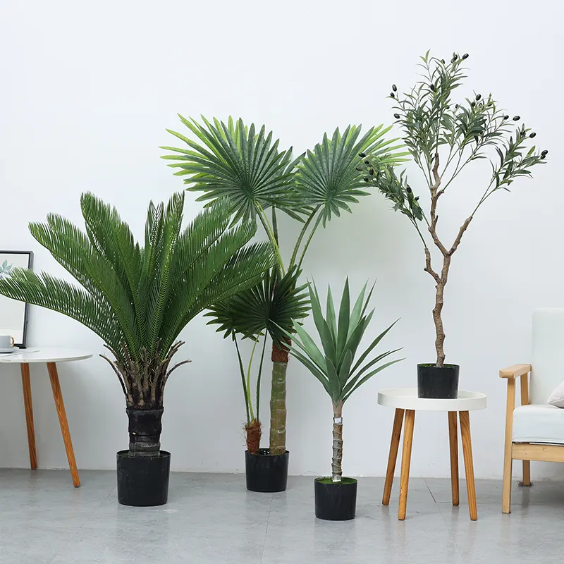 Duofu Indoor Decoration Artificial Green Tree Plant Bonsai Style Traveler Banana Pot Artificial Plants   Greenery