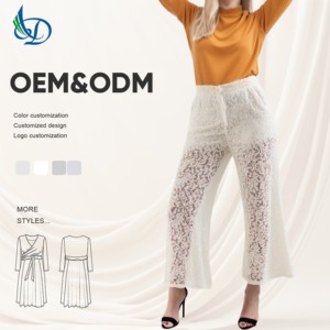 <span class=keywords><strong>Pantalon</strong></span> droit élégant et <span class=keywords><strong>chic</strong></span> en dentelle blanche pour <span class=keywords><strong>femme</strong></span>, taille XS, pour l'été, <span class=keywords><strong>tenue</strong></span> <span class=keywords><strong>de</strong></span> <span class=keywords><strong>soirée</strong></span> écologique, coupe skinny, effet délavé - Product Image 1