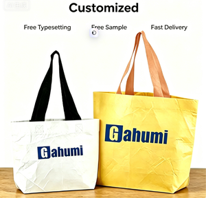 Sacs fourre-tout personnalisés en RPET laminé, sacs cadeaux promotionnels non tissés avec logo imprimé pour la publicité et les cadeaux d'entreprise - Product Image 1