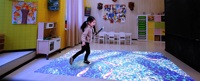 Grand écran de projection interactive au sol, jeux interactifs pour enfants, sol magique, jeux 3D, aire de jeux, auto-calibration