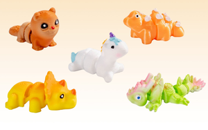 Figurines d'animaux sauvages imprimées en 3D, articulées, en résine souple : <span class=keywords><strong>Sanglier</strong></span>, Castor, Caméléon, Crocodile, Renard, Écureuil – Jouets pour enfants, vente en gros - Product Image 3