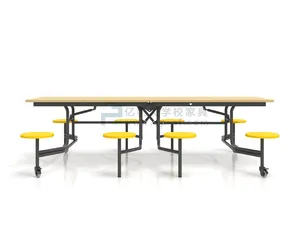 Mobile Esszimmer Kantine Tisch Stuhl mit Rollen Holz Esstisch Designs