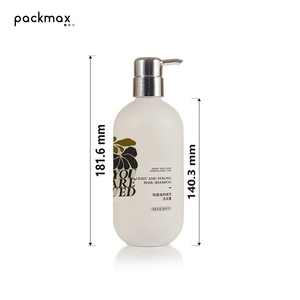400ml White PET Round Shoulder Bottom Thickened Pump Sprayer <b>Shampoo</b> Bottle-High End Hair Lotion Custom Wholesale - Product Image 3
