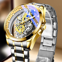 Montre automatique à double face creuse Treg SEIKO, non mécanique, tourbillon, pour homme, acier inoxydable, verre, CHARM, TikTok, dropshipping