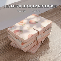 Fabrik-Bestseller Pfirsichfarbenes PU-Leder Organizer/Planer mit Magnetverschluss Journaling Notizbuch Personalisiertes Hochwertiges Geschenk