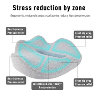 Chaise ergonomique confortable Design en silicone Soulagement de la douleur Coussin de siège orthopédique en mousse à mémoire de forme antidérapante pour le bureau