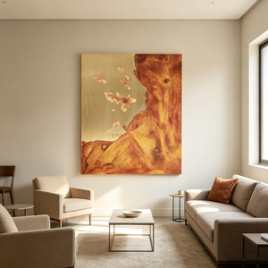 Pintura al Óleo Abstracta de Formación de Desiertos, Pintada a Mano con Serigrafía sobre Lienzo con Textura, <span class=keywords><strong>Arte</strong></span> Mural Grande sin Marco para Decoración del Hogar - Product Image 1