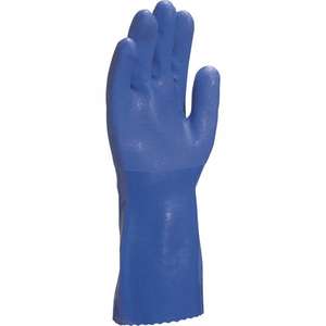 DELTA PLUS - VE780BL10-M gant doublé coton enduit bleu pvc type huile (multi-pack) -GANTS EAN MW131472 - Product Image 2