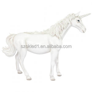 Personalizzare decorativo all'aperto impermeabile Festival Festival parco centro commerciale ornamento di natale rosa unicorno statua in fibra di vetro - Product Image 2