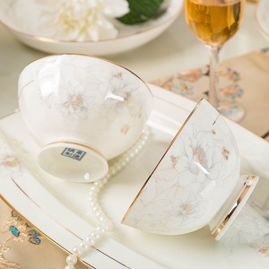 Juego de vajilla de porcelana Jingdezhen, platos de cerámica para la cena, platos de porcelana fina para el hogar, platos nórdicos, platos de regalo, venta al por mayor - Product Image 3