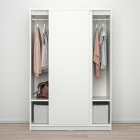 Portoir à portes coulissantes en bois, armoire en acrylique moderne pour chambre à coucher, placard avec portes perlées en australie