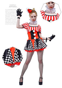 Hermoso Disfraz de Payaso de Circo, Ropa de Fiesta de Halloween, Cosplay, Disfraz de Payaso Bonito para Mujer - Product Image 5