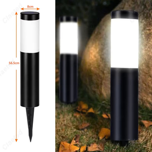 Luz de enchufe de tierra cilíndrica Solar LED de acero inoxidable para exteriores, resistente al agua para patio, <span class=keywords><strong>Villa</strong></span>, jardín, decoración de césped, alimentación de CC - Product Image 2