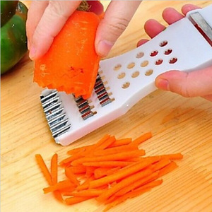 Cortador de patatas y verduras multifuncional <span class=keywords><strong>5</strong></span> <span class=keywords><strong>en</strong></span> <span class=keywords><strong>1</strong></span>, rebanador de acero inoxidable, herramienta de cocina para el hogar, pepino, zanahorias - Product Image 6