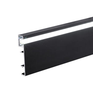 Battiscopa in lega di alluminio a LED montato su superficie 4cm a doppio strato a scatto tipo ingegneria preferito materiale metallico <span class=keywords><strong>per</strong></span> illuminazione verso il basso - Product Image 1