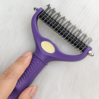 Peigne démêlant pour animaux de compagnie, peigne de toilettage pour chiens et chats, peigne pour enlever les poils de chien