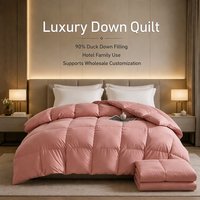 Couette polyvalente toutes saisons en duvet de canard, taille Queen, blanche, insert de couette doux et respirant en coton, garnissage 90% duvet de canard Bioclean, pour la maison