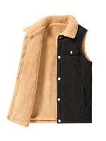 Gilet polaire pour homme avec logo personnalisé, 1 pièce MOQ, veste d'hiver chaude et épaisse doublée, col montant, personnalisation de la marque