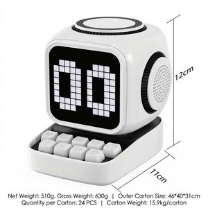 Haut-parleur Bluetooth sans fil miniature de luxe personnalisé en gros, réveil, cadeau souvenir d'entreprise haut de gamme, Noël, Nouvel An - Product Image 3