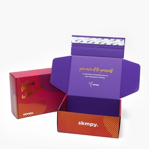 Boîte postale biodégradable auto-scellante avec logo personnalisé E-flûte en carton ondulé boîte postale <span class=keywords><strong>à</strong></span> fermeture éclair avec ruban adhésif - Product Image 5
