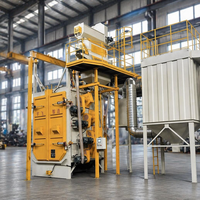 Broyeur de granulats industriel automatique haute performance à commande PLC pour le décapage de la rouille sur acier structurel lourd
