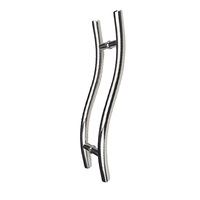 Poignées de porte de douche en verre commerciales en acier inoxydable poignée de porte coulissante en verre à levier de Type H