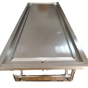 Le fabricant fournit des tables d'autopsie, des stations d'autopsie et des tables de prélèvement en acier inoxydable pour salles d'autopsie ; hauteur - Product Image 5