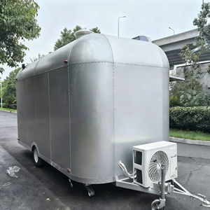 รถเข็นอาหารสแตนเลส 2 ล้อ สำหรับขายอาหารจานด่วน ไอศกรีม และกาแฟ - ใช้กลางแจ้ง ความยาว 13 ฟุต - Product Image 2