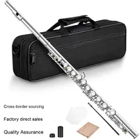 16-Hole White Copper C Tone Flute Woodwind Music Instrument