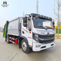 Compacteur HEAVSTY 10 m³ à transmission manuelle diesel, empattement 3800 mm, moteur Euro VI, télécommande sans fil pour Dongfeng D7
