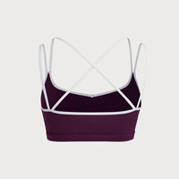 Soutien-gorge de Yoga ras du cou avec logo personnalisé soutien-gorge de Sport à bretelles souples et au beurre soutien-gorge Pilates extensible dans les quatre sens