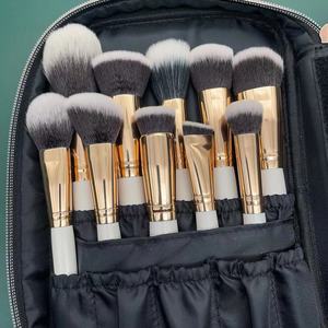 Ensemble de 23 pinceaux de maquillage blancs avec sac, pinceaux pour fond de teint, sourcils, eye-liner, blush, anticernes, kit de pinceaux cosmétiques - Product Image 5