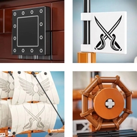 GAOMISI T2147 Nouveau modèle de bateau pirate rétro, jouets à assembler, briques de puzzle pour enfants, décoration de bureau, cadeaux, ensemble de blocs de construction