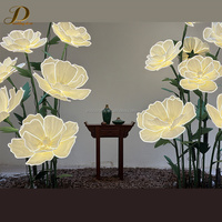 Décorations d'allée de mariage JINDA, fleurs géantes lumineuses à LED, décorations florales en papier EVA, lumières pour allée de mariage
