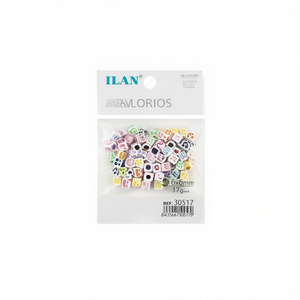 Ilan Abalorios Letras y Emojis de Colores 6x6mm Fondo Blanco 17g - Product Image 2
