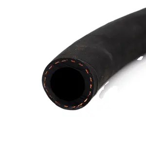 לוגו מותאם אישית 300psi בד קלוע מחוזק צינור מים אוויר שחור גומי סינטטי משטח חלק עם שירות חיתוך
