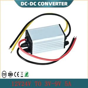 Convertisseur de puissance de voiture cc certifié CE <span class=keywords><strong>12V</strong></span>/24V 9V/7.5V/6V/5V/4.2V/3.7V/3V/3.3V 5A Module abaisseur de transformateur thyristors de voiture DC DC - Product Image 4