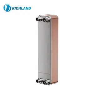 Trocador de calor de placa soldada de cobre para refrigerador de óleo de refrigeração e caldeira a gás 2 anos de garantia SUS 304