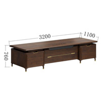 Bureau de direction moderne en bois massif de style chinois et combinaison de chaise, mobilier de bureau de luxe, commercial