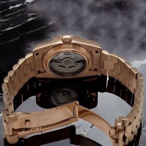 Relojes Mecánicos Automáticos de Alta Calidad al por Mayor con Movimiento Mod, Números Arábigos en Oro Rosa para Hombre y Mujer - Product Image 4